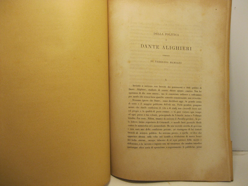 Della politica di Dante Alighieri. Discorso